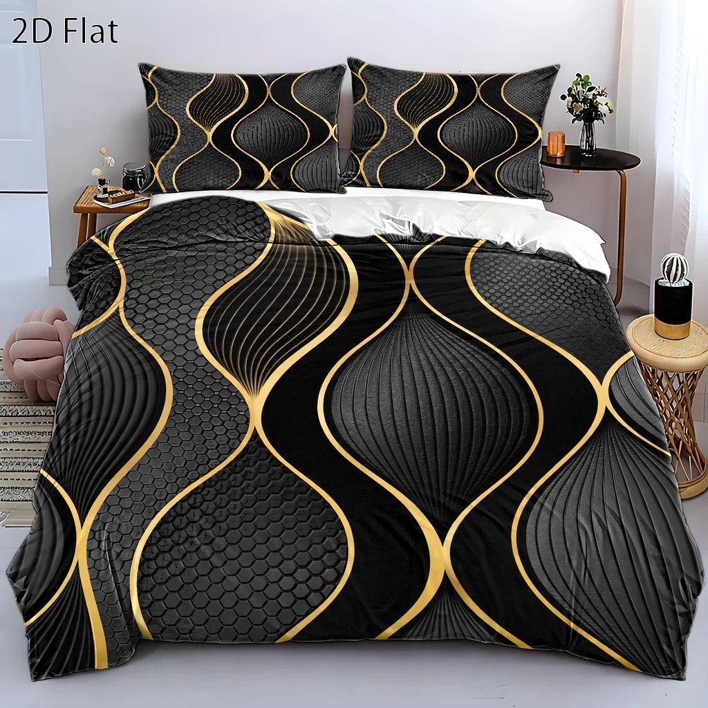 Luxury Gold Skincare - 3Pc Luxury Black and Gold Ripple