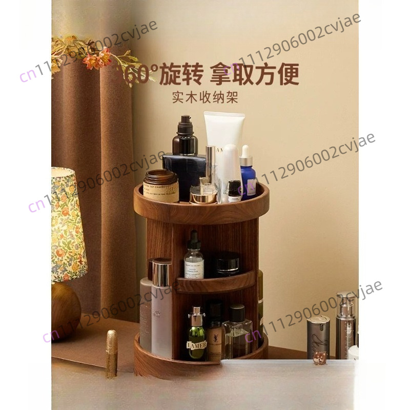 Solid wood rotating cosmetics  - Luxury Skin Care review and price