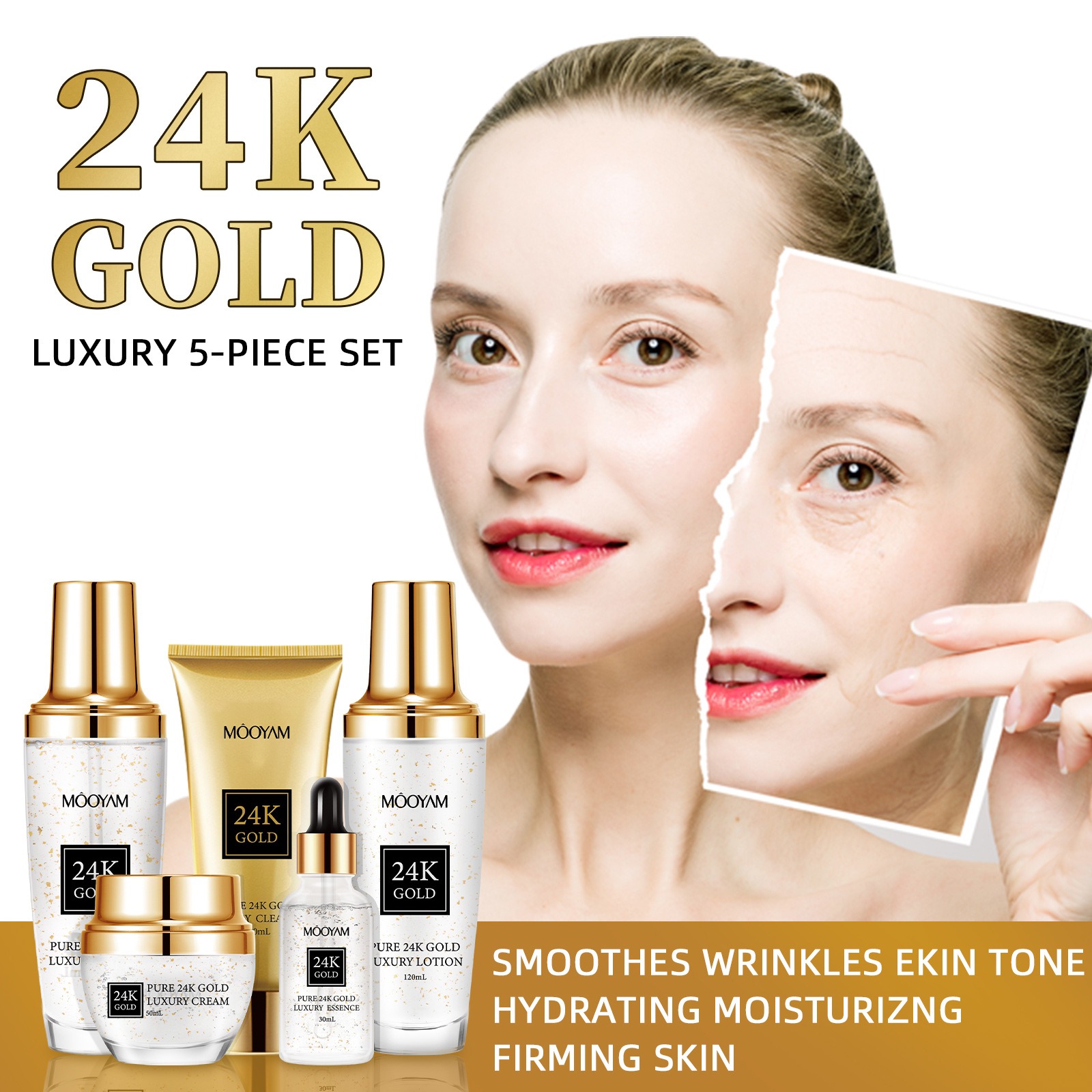 24K Gold LUXURY Moisturizin An - Luxury Gold Skincare review and price
