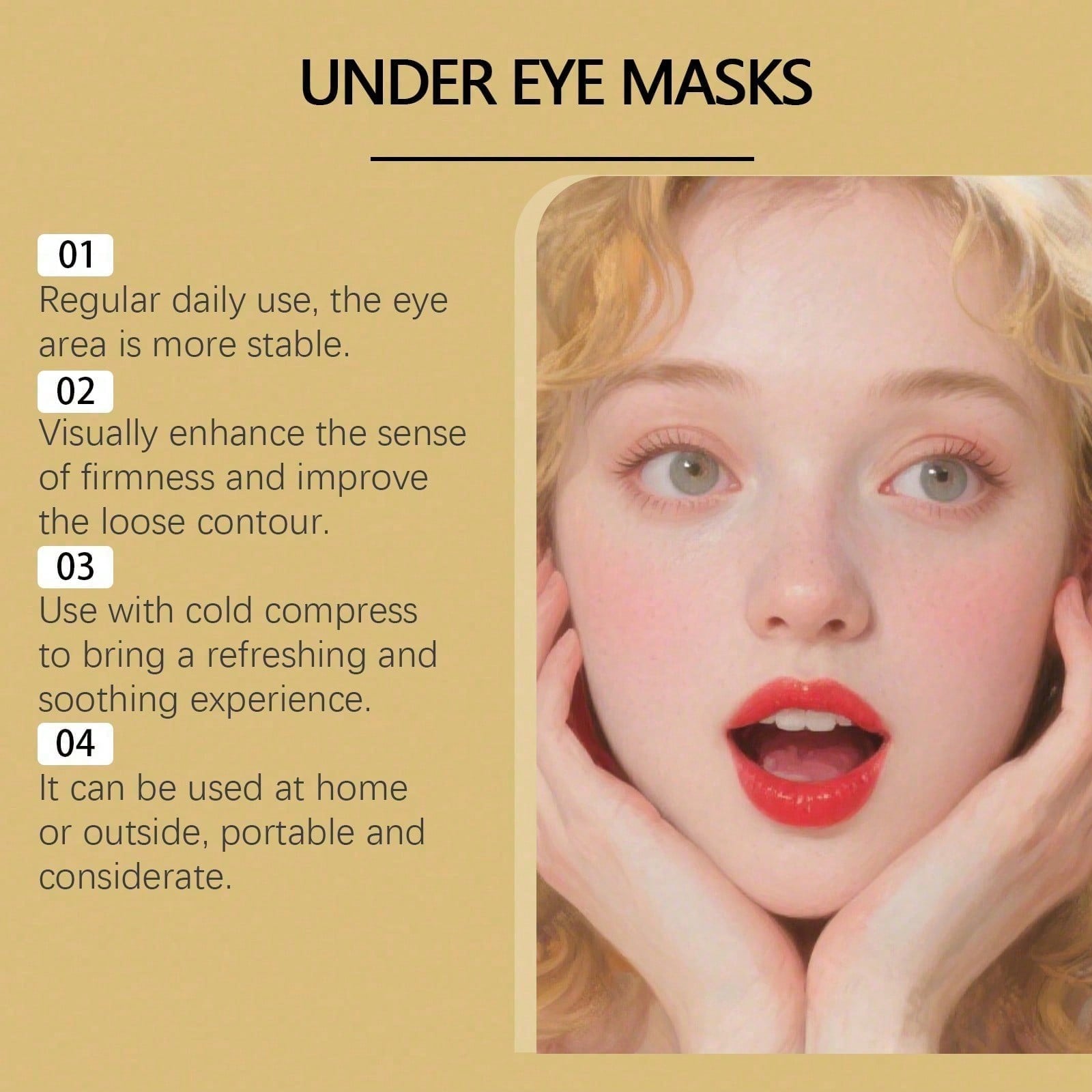 24K Gold Eye Mask, 60 Count Lu - Luxury Gold Skincare review and price